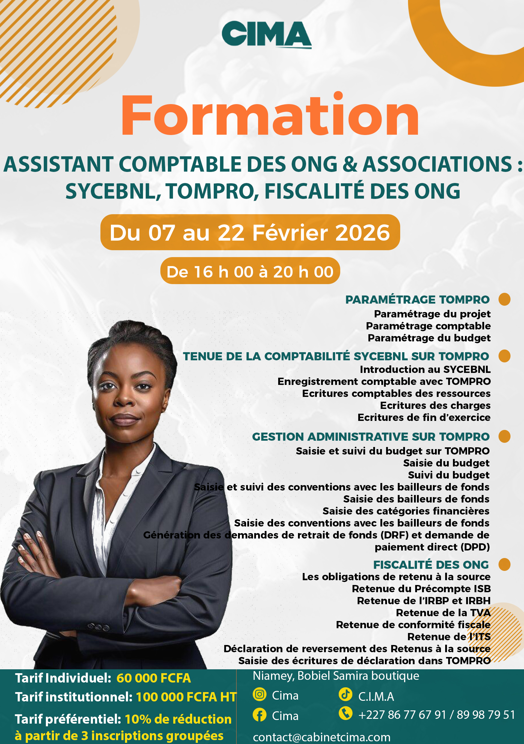 FORMATION ASSISTANT COMPTABLE DES ONG & ASSOCIATIONS : SYCEBNL, TOMPRO, FISCALITÉ DES ONG