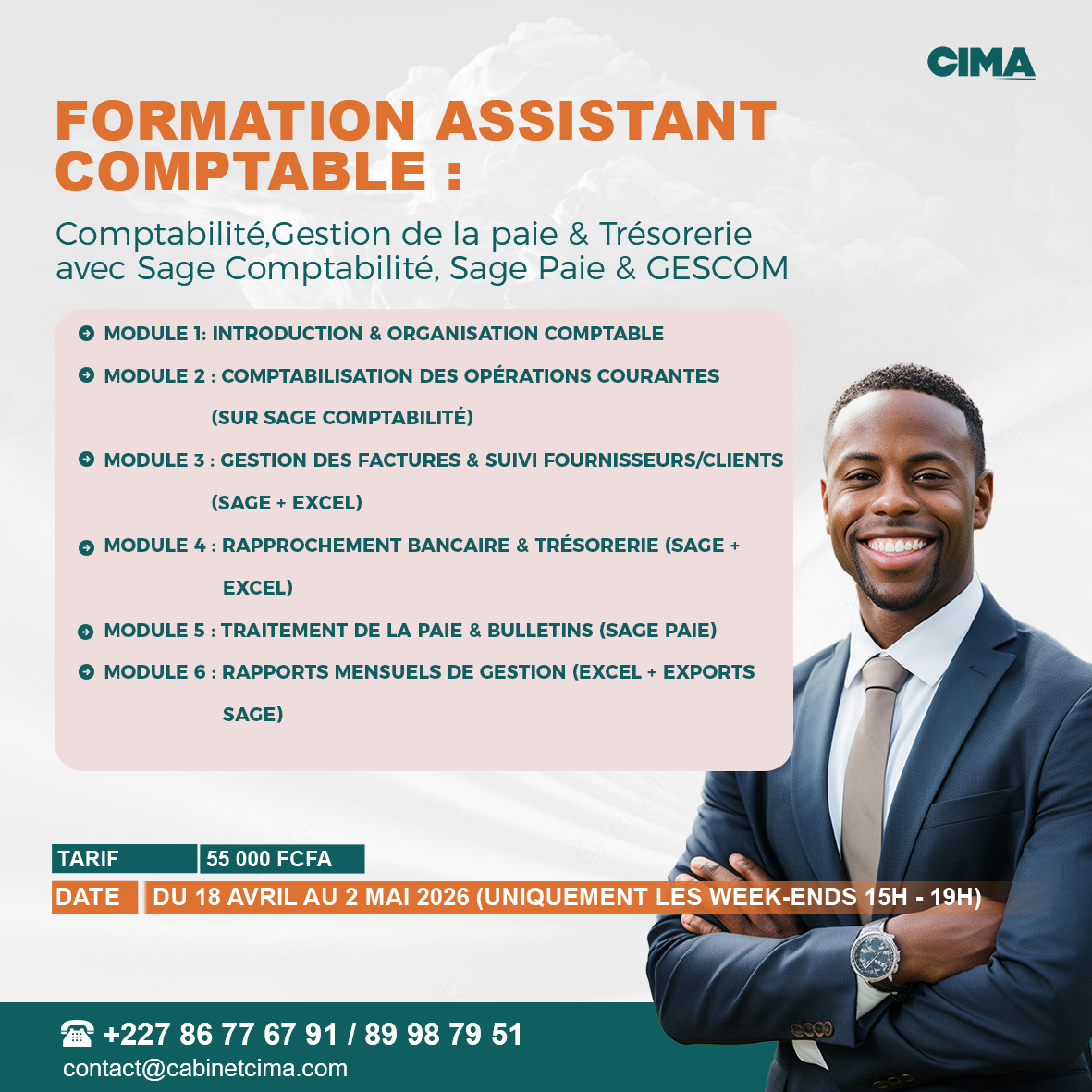 Formation Assistant Comptable : Comptabilité, Gestion de la paie & Trésorerie avec Sage Comptabilité, Sage Paie & GESCOM
